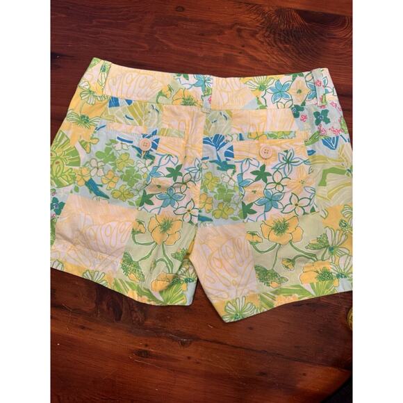 Lilly Pulitzer Patchwork Callahan Shorts Size 2 Alligator Frog Chino Cotton - Picture 7 of 9